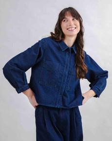 Raw denim boxy shirt via Brand Mission