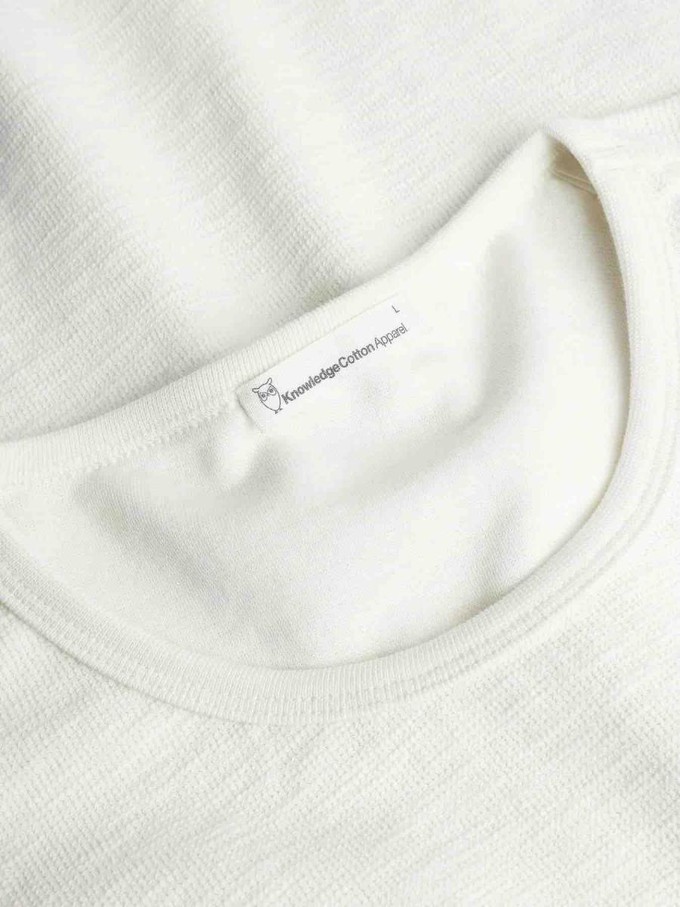 Structured slub sweater - egret from Brand Mission