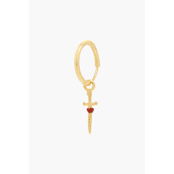 Love dagger hoop oorbellen - gold plated from Brand Mission