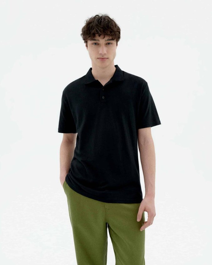 Hemp polo shirt - black from Brand Mission