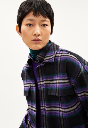 Torinaa check  blouse - purple stone from Brand Mission