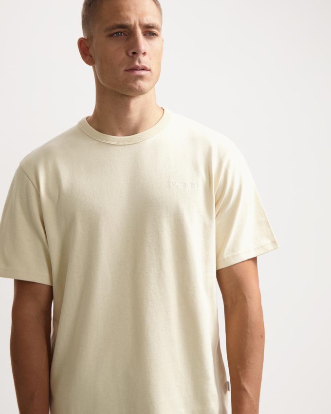Liam signature t-shirt - Solid Oatmeal-Green from Brand Mission