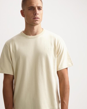 Liam signature t-shirt - Solid Oatmeal-Green from Brand Mission