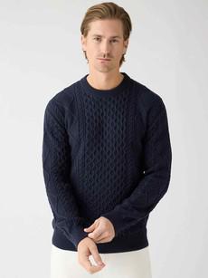 Cable knit sweater - night sky via Brand Mission