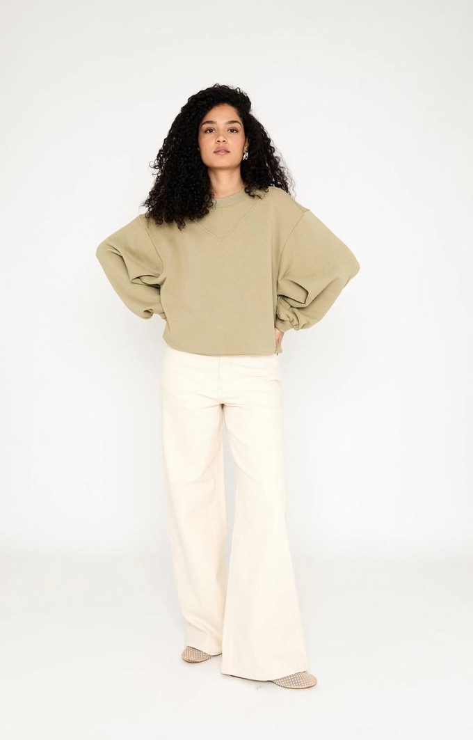 Dewy jeans - cream solid from Brand Mission
