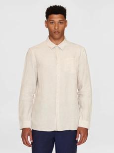 Linnen overhemd - light feather gray via Brand Mission