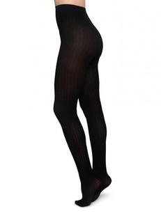 Panty Alma rib zwart - 70 den via Brand Mission
