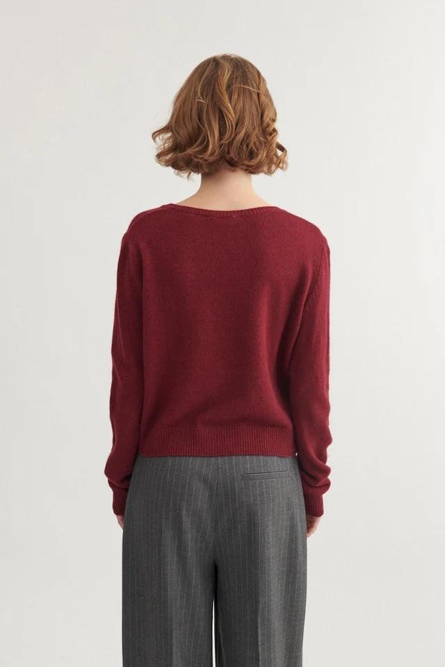 Cady cardigan - Bordeaux Truffle from Brand Mission