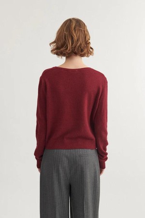 Cady cardigan - Bordeaux Truffle from Brand Mission