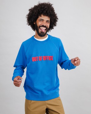 Out of Office Cotton Sweatshirt Electric Blue from Brava Fabrics