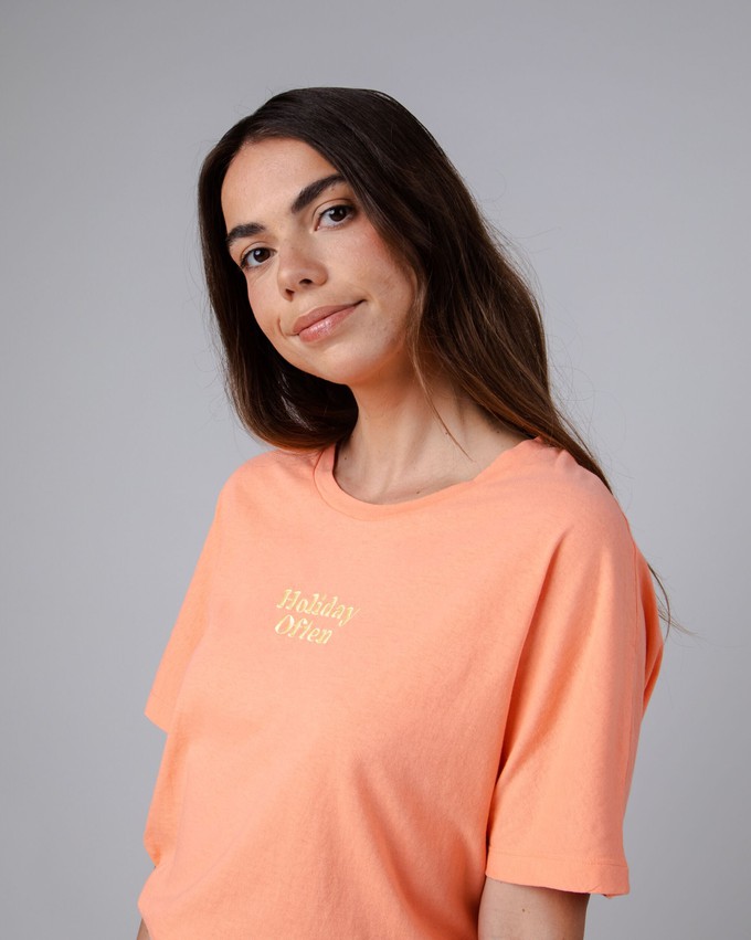 Holidays Oversize Cotton Tee Coral from Brava Fabrics