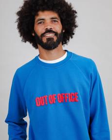Out of Office Cotton Sweatshirt Electric Blue via Brava Fabrics