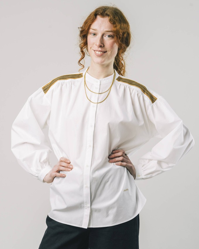 Ribbon Blouse Off White from Brava Fabrics
