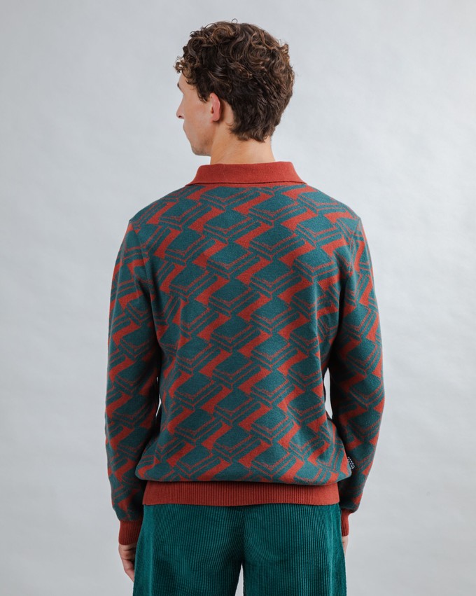 Chocolate Jacquard Polo from Brava Fabrics