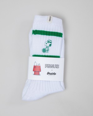 Peanuts Tennis Snoopy Socks White from Brava Fabrics