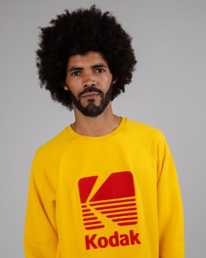 Kodak Logo Sweatshirt Yellow from Brava Fabrics