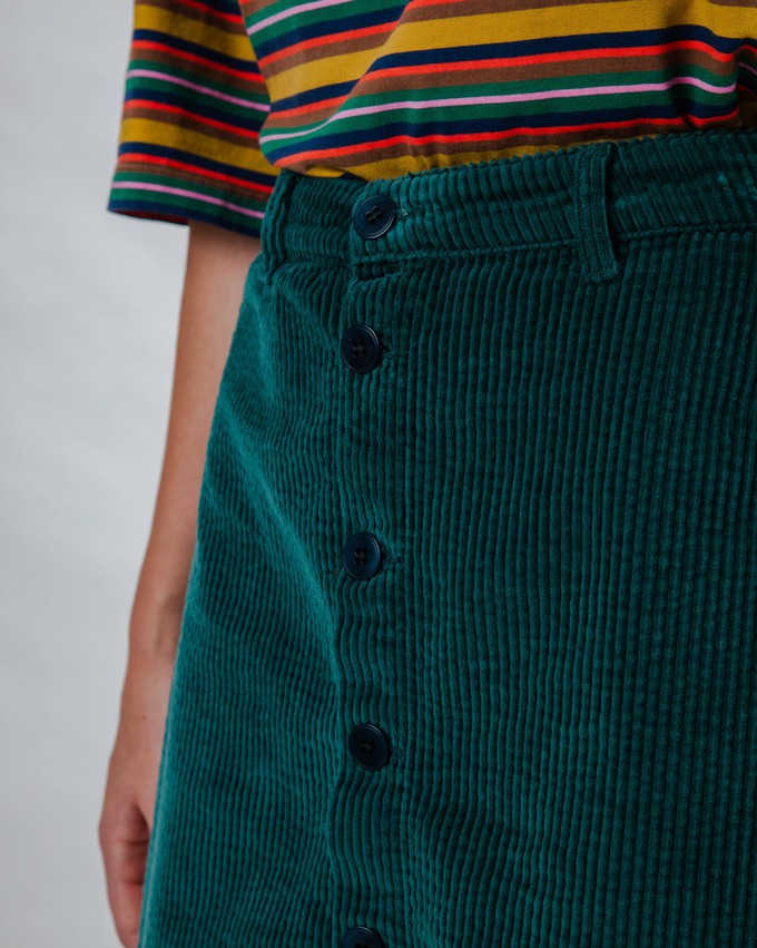 Corduroy Mini Skirt Green from Brava Fabrics