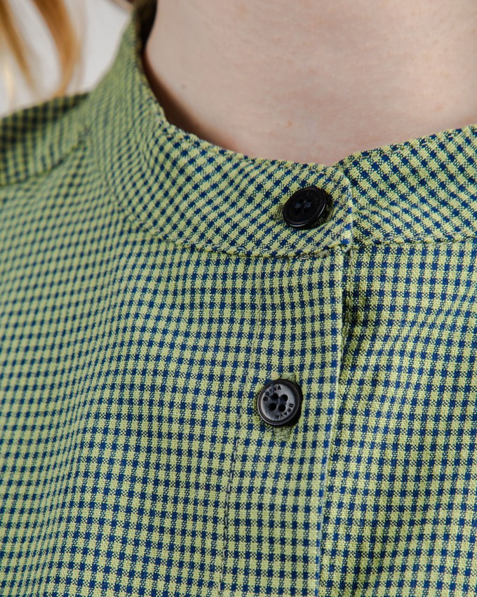 Mini Check Blouse Olive from Brava Fabrics
