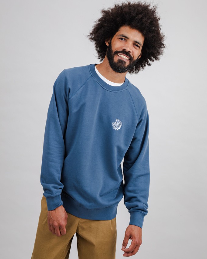 Asis Percales Tigris Sweatshirt Blue from Brava Fabrics