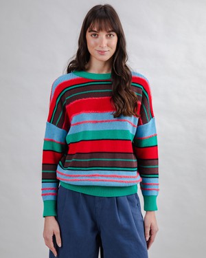 Multistriped Sweater Batwing from Brava Fabrics