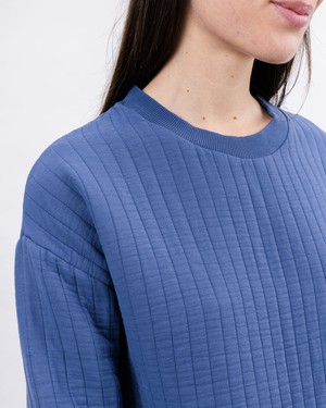 Brava Gum Quilt Sweatshirt Indigo from Brava Fabrics