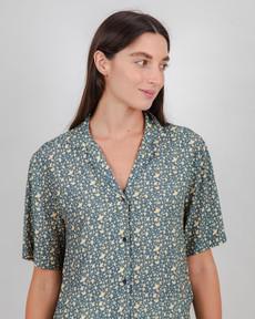 Peanuts Woodstock Aloha Blouse Navy via Brava Fabrics