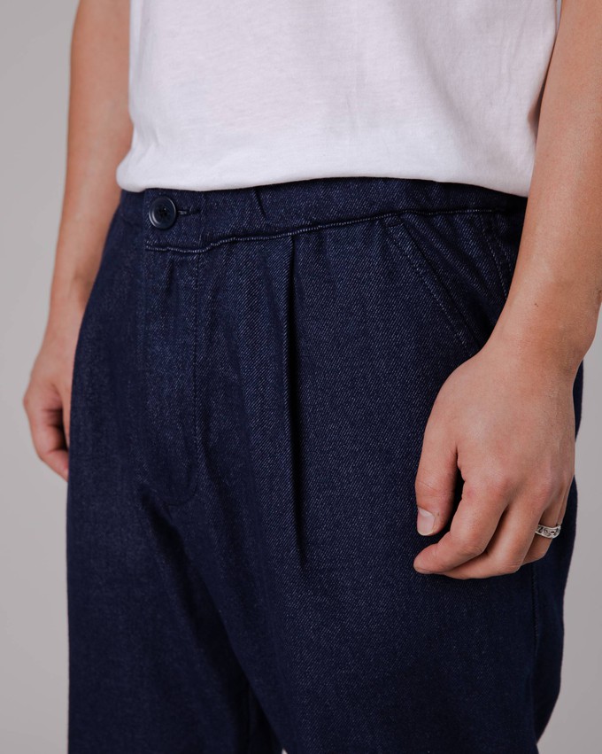 Flannel Comfort Chino Navy from Brava Fabrics