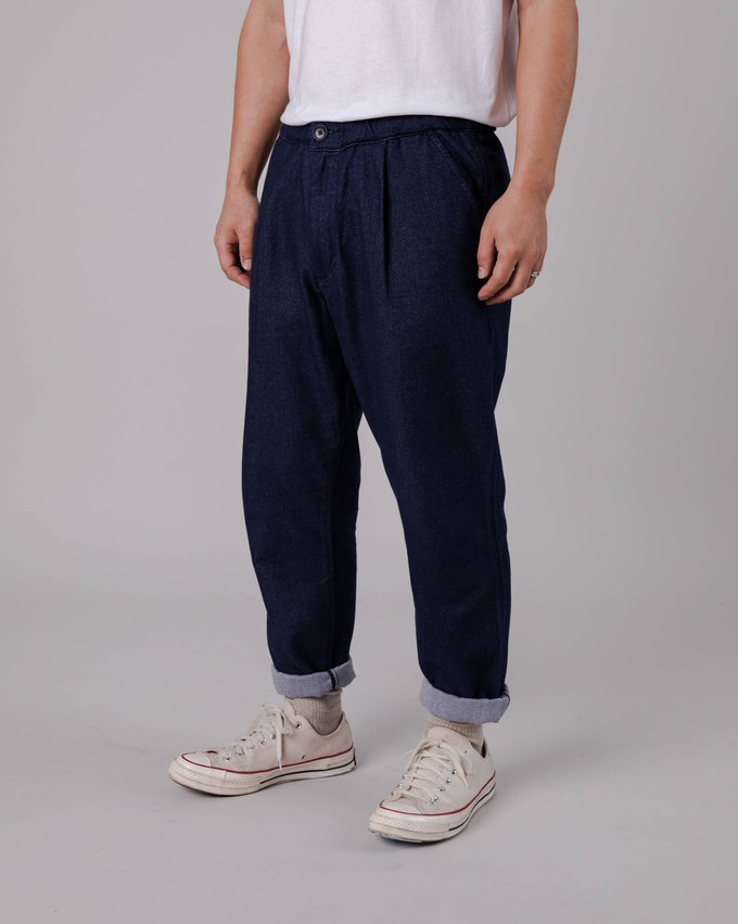 Flannel Comfort Chino Navy from Brava Fabrics