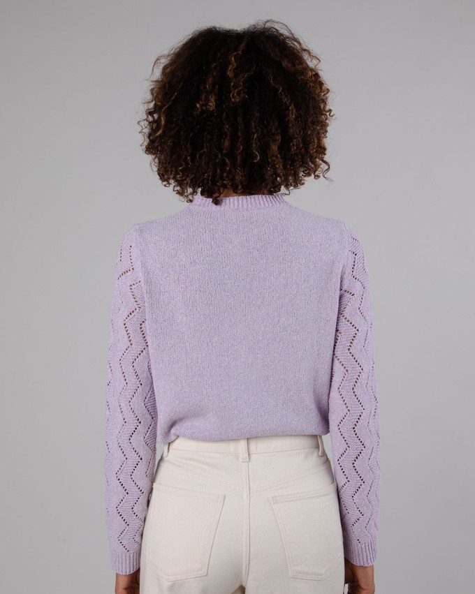 Holeknit Knitted Jacket Lilac from Brava Fabrics