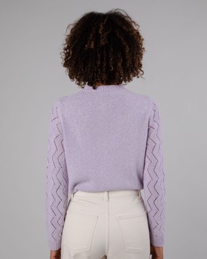 Holeknit Knitted Jacket Lilac from Brava Fabrics