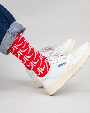 Atari Pattern Socks Red from Brava Fabrics