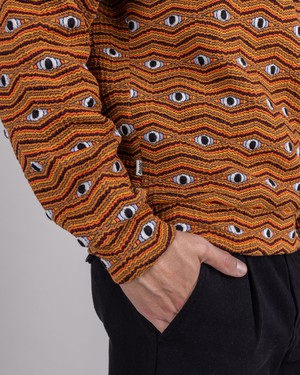 Eyes Jacquard Sweatshirt Orange from Brava Fabrics