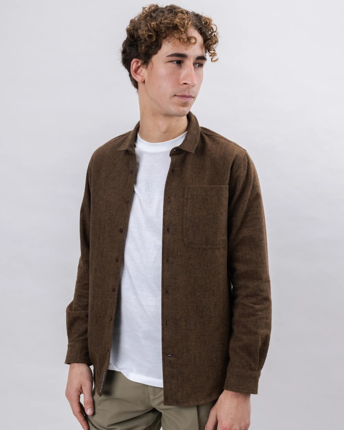 Heart Flannel Overshirt Brown from Brava Fabrics