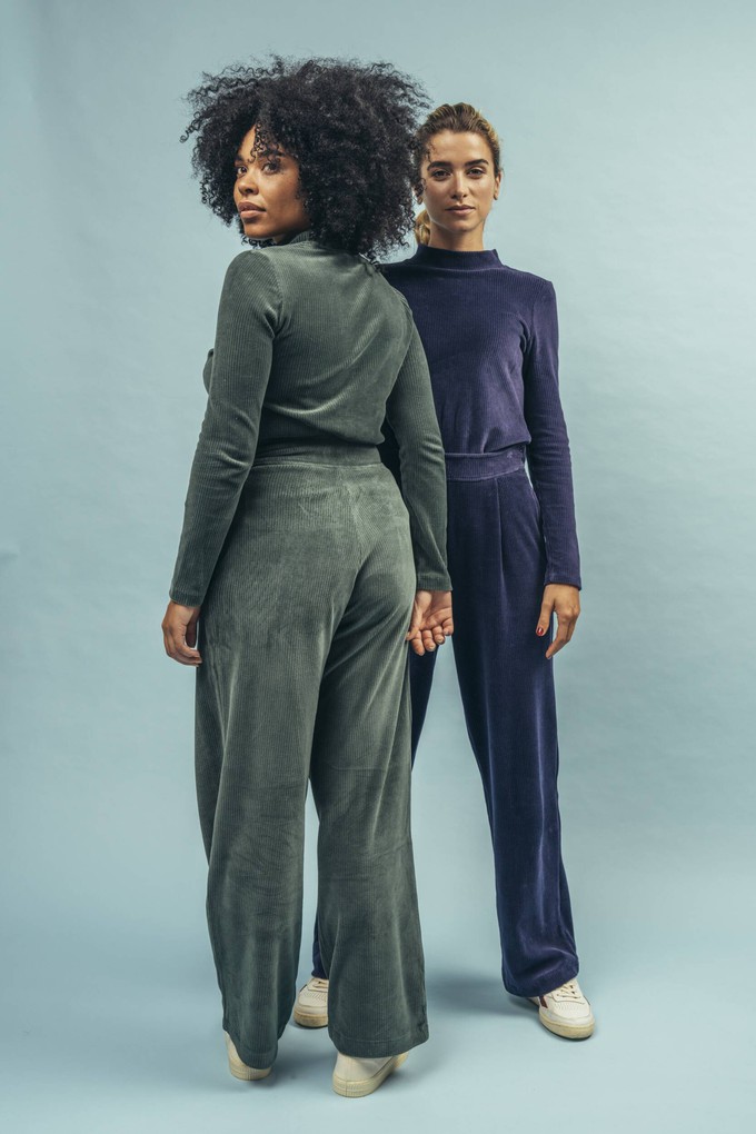 Corduroy Oversized Pants Forest Green from Brava Fabrics