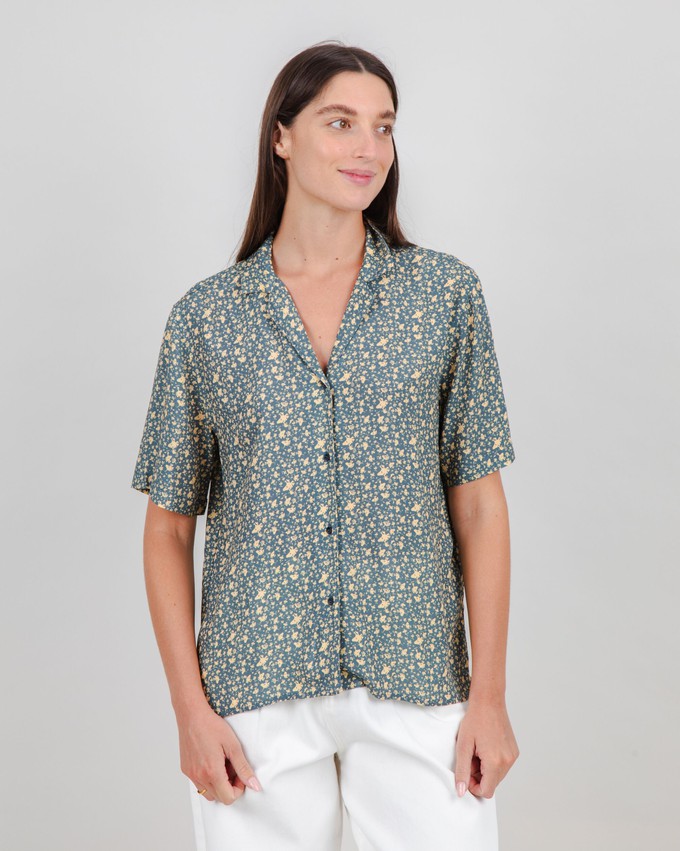 Peanuts Woodstock Aloha Blouse Navy from Brava Fabrics
