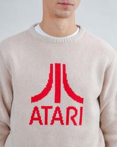 Atari Sweater Logo Jacquard Red via Brava Fabrics