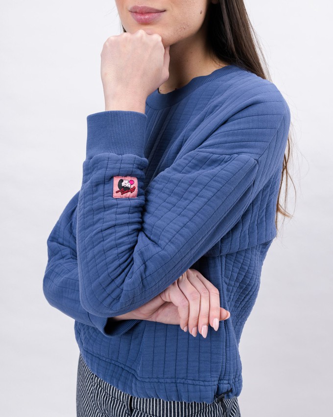 Brava Gum Quilt Sweatshirt Indigo from Brava Fabrics