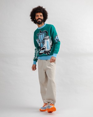 The Indoor Society Sweater Green from Brava Fabrics