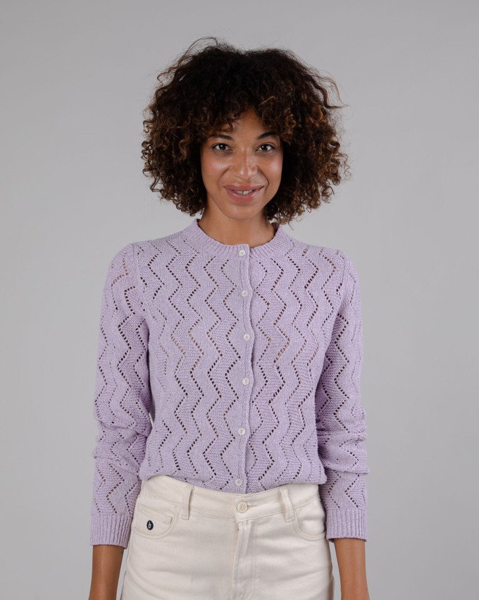 Holeknit Knitted Jacket Lilac from Brava Fabrics