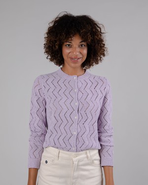 Holeknit Knitted Jacket Lilac from Brava Fabrics
