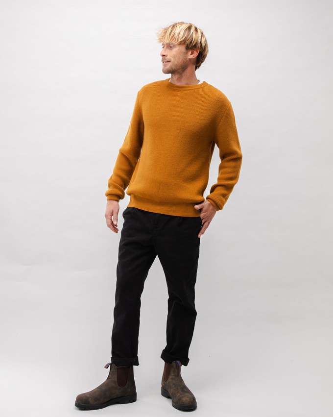 Waterfront Wool Sweater Mustard from Brava Fabrics