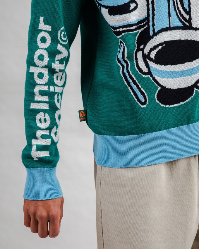The Indoor Society Sweater Green from Brava Fabrics