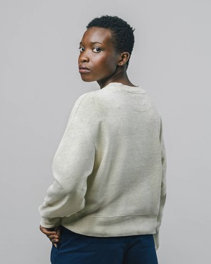 Out of Office Rounded Hem Sweatshirt Cream from Brava Fabrics