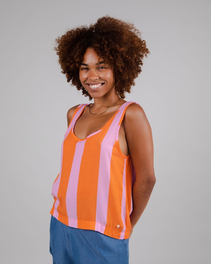 Color Block Tank Top Orange from Brava Fabrics