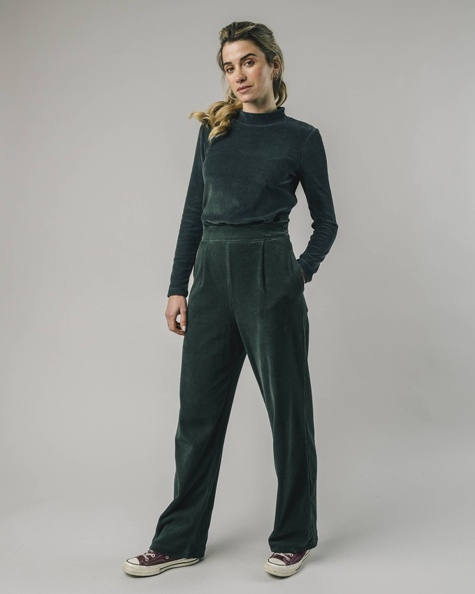 Corduroy Oversized Pants Forest Green from Brava Fabrics