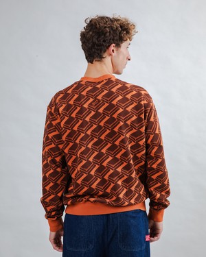 Choco Allover Sweatshirt Brown from Brava Fabrics
