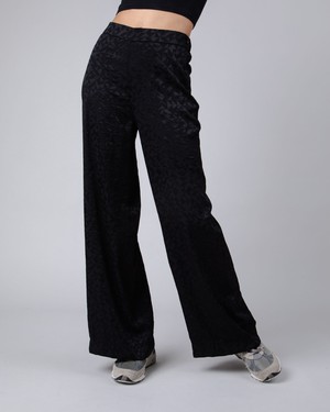 Jacquard Wide Leg Pants Black from Brava Fabrics