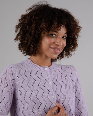 Holeknit Knitted Jacket Lilac from Brava Fabrics