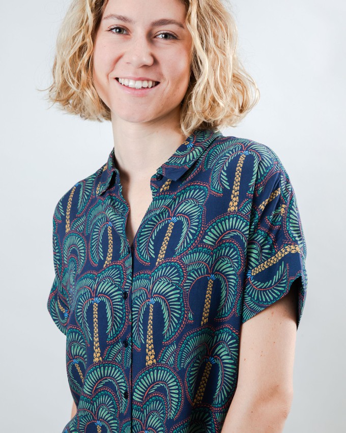 Borneo Batwing Blouse Navy from Brava Fabrics