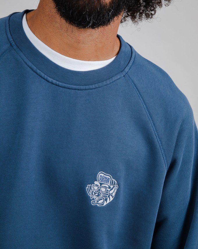 Asis Percales Tigris Sweatshirt Blue from Brava Fabrics